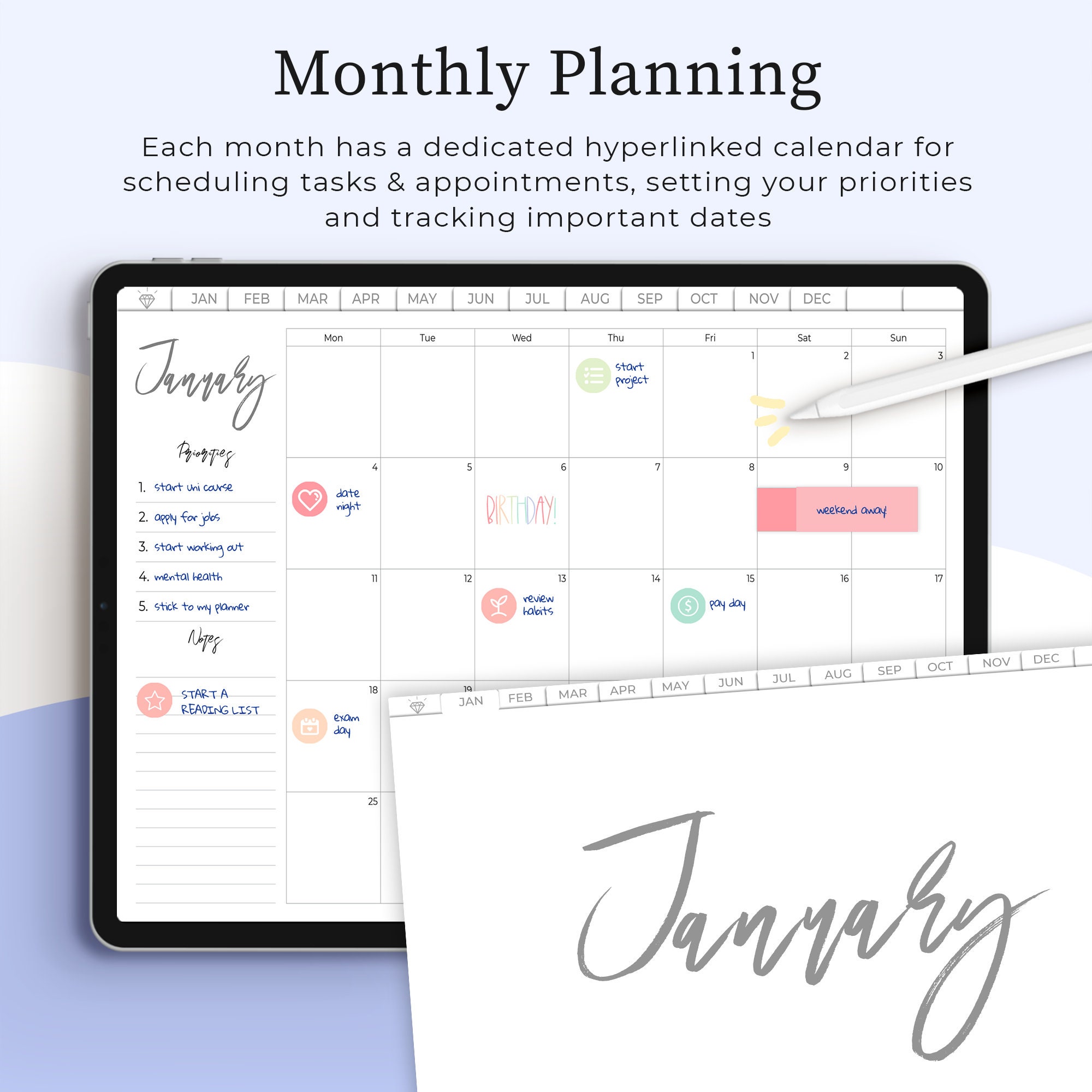 Free Digital Planner 2021 Ipad Planner Goodnotes Planner Notability