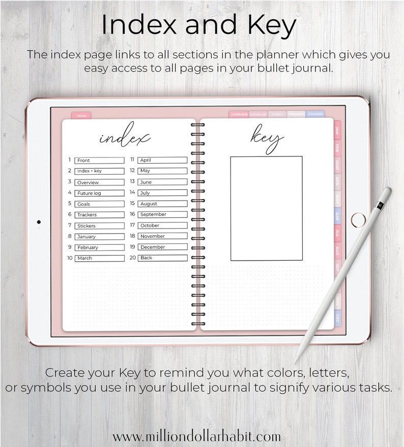 digital bullet journal goodnotes free