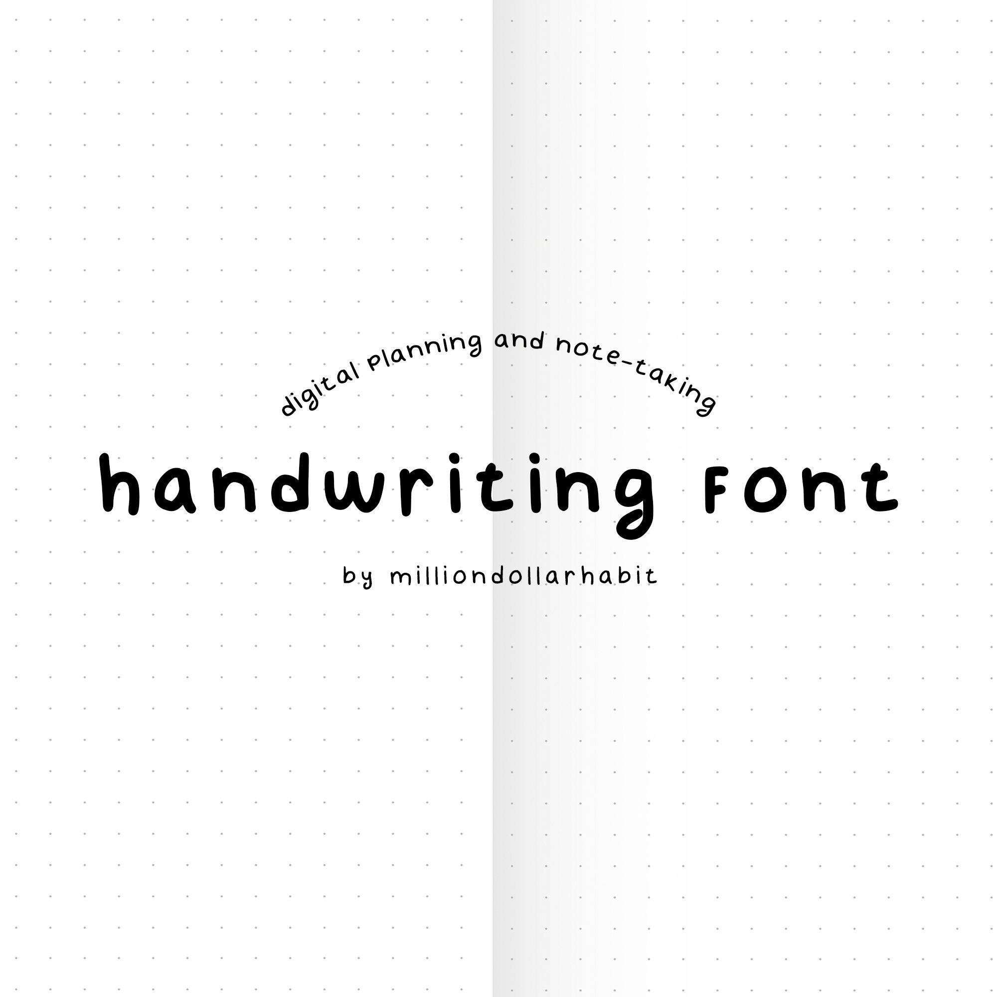 Handwriting Font for Digital Planning and Note-taking Neat - Etsy