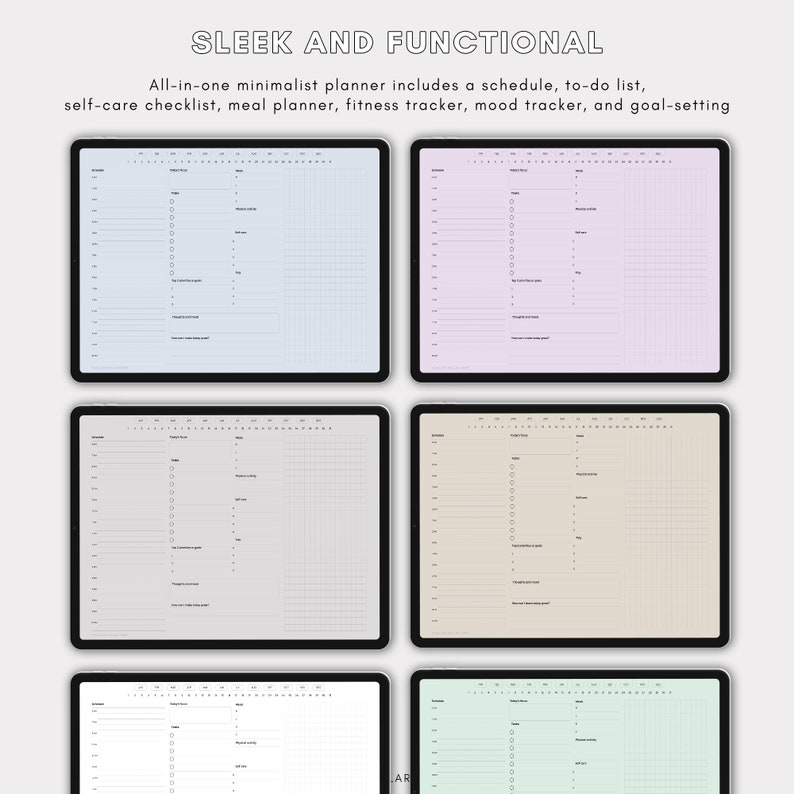 Digital Daily Planner for Goodnotes, Daily Schedule, 365 Day Planner