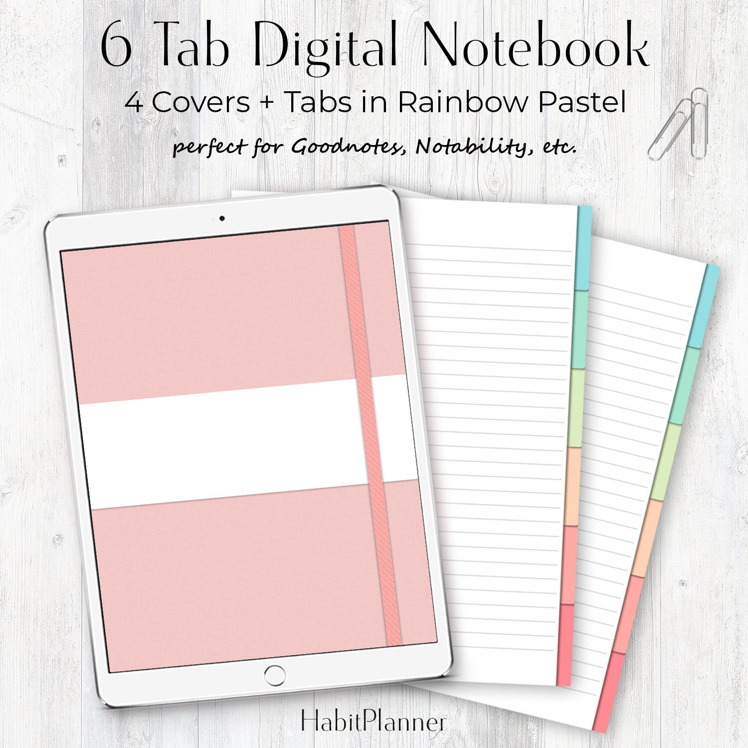 Digital Notebook Goodnotes Notebook iPad Digital Notebook Etsy