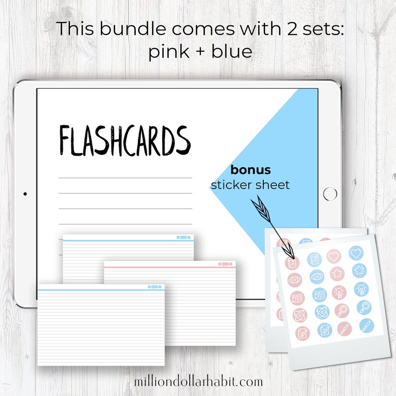 Digital Flashcards Goodnotes Flashcards Student Flashcards Etsy