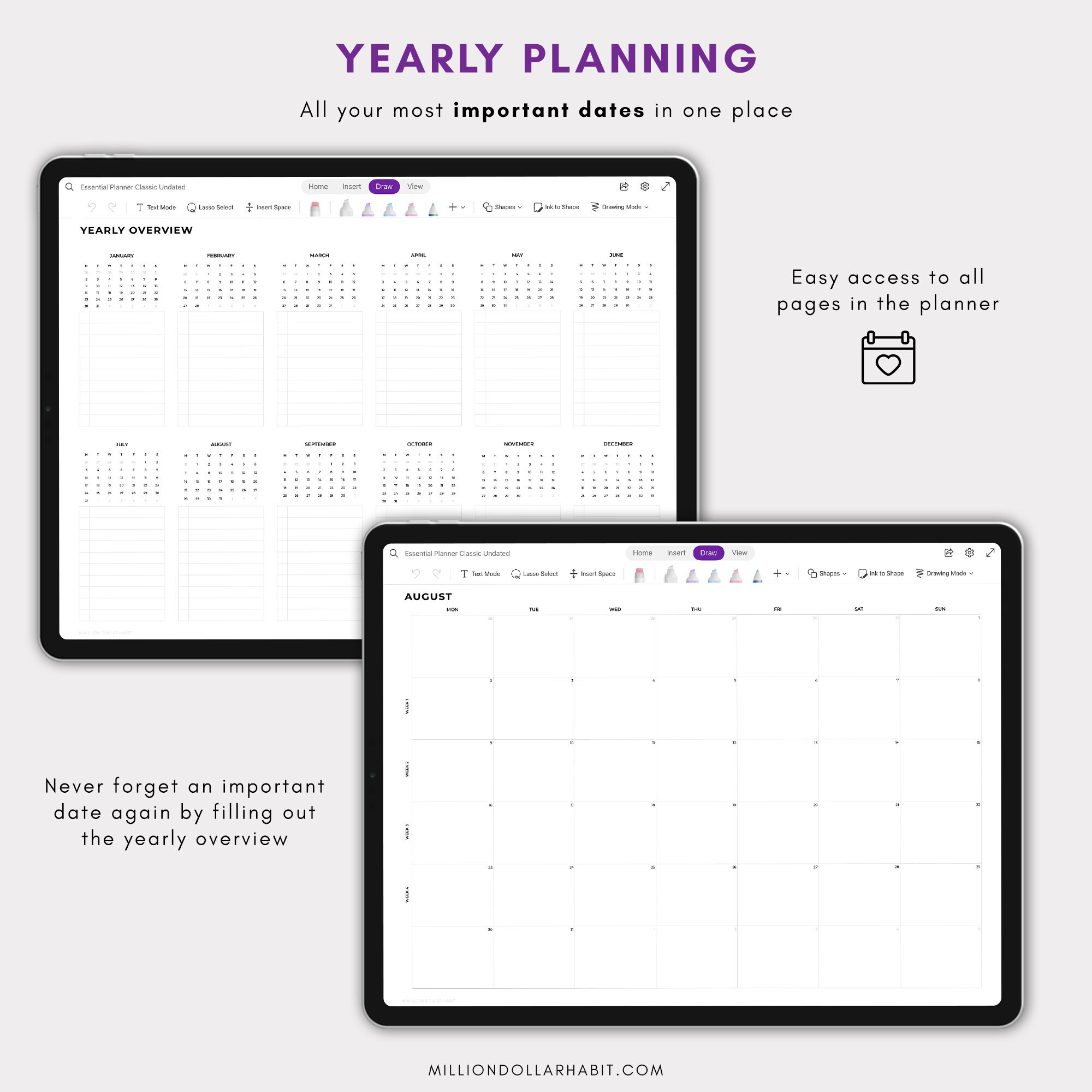 2023 Onenote Digital Planner 2023 Onenote Planner Android Etsy