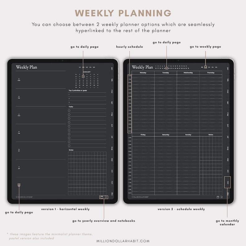 2023 Digital Planner 2023 Goodnotes Planner Ipad Planner Etsy