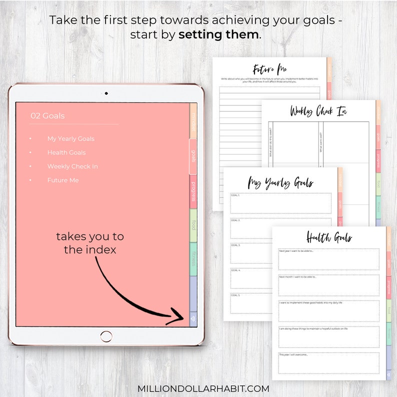 Digital Fitness Planner Goodnotes Health Planner Workout and Etsy