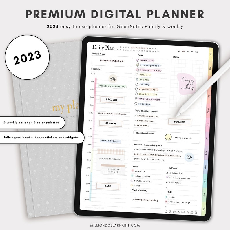 2023 Goodnotes Digital Planner, 2023 Notability Planner, 2023 iPad