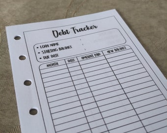 Debt Tracker - Taschenplaner Einsatz