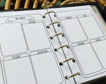 Woche auf zwei Seiten Montag & Sonntag Start