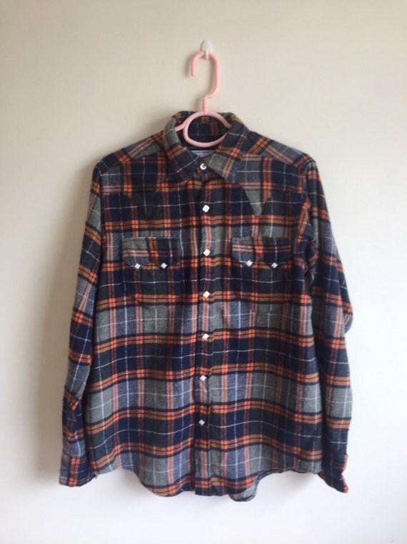Vintage Rockmount Men's Plush plaid Flannel Weste
