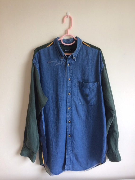 Vintage 90’s Nautica Button Downs t shirt/ Vintage