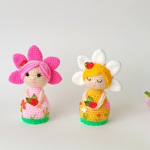 Crochet Flower Fairy in PDF-Format in englischer Sprache, Blumen-Häkelanleitung (PDF), Geschenk gehäkelt für ein Mädchen