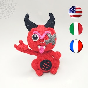 Scarlet Crochet Monster Amigurumi Tutorial (PDF Pattern)