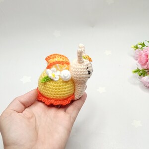 Snail crochet pattern. Pattern in English instant download, PDF crochet pattern, amigurumi cupcake , Crochet Snail Plush image 8