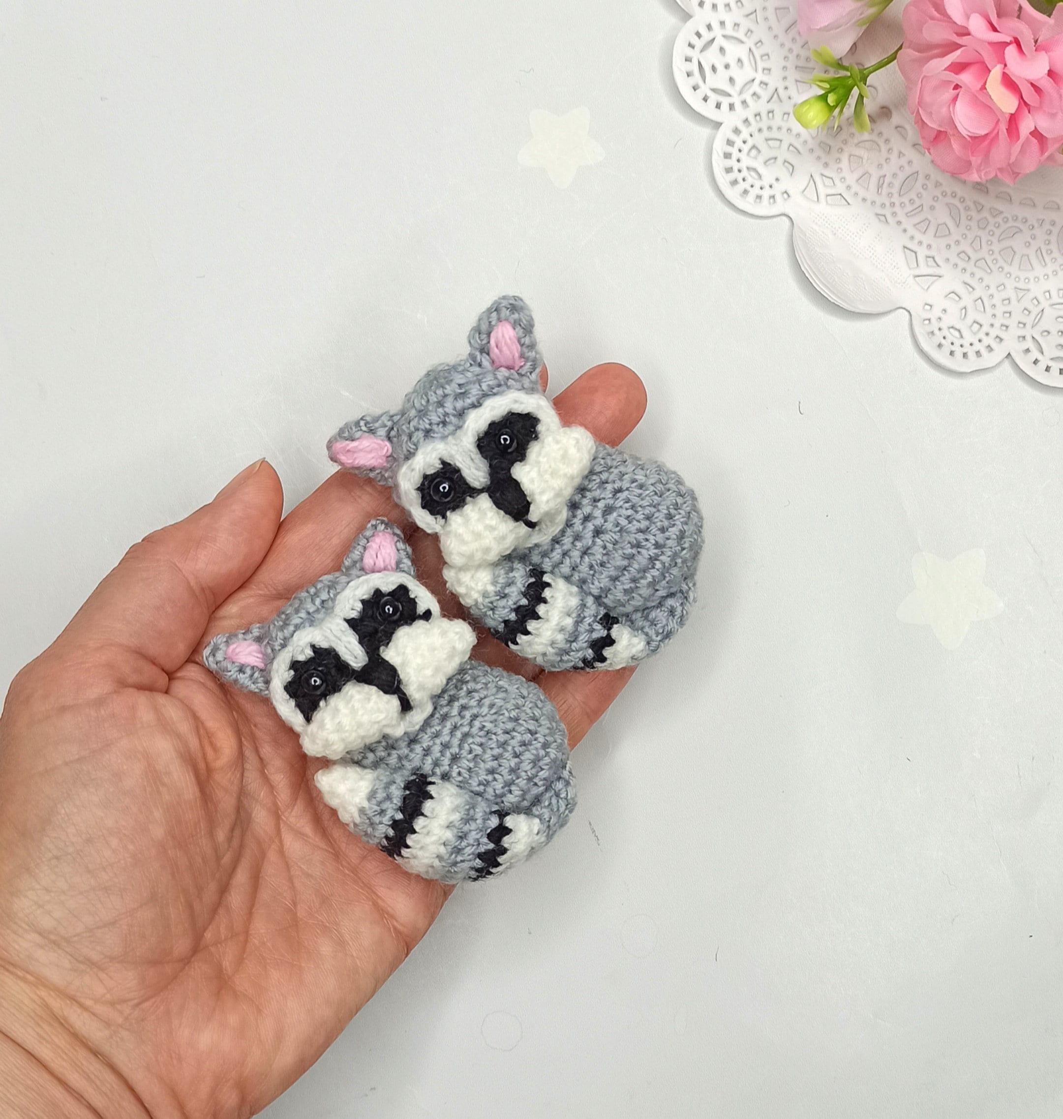 38 Racoon Crochet Patterns for Woodland Amigurumi, Hats, Appliques, and Cozy Handmade... 12 Amigurumi Raccoon Crochet Brooch