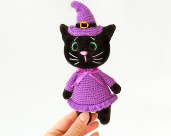 Crochet Witch Cat Amigurumi Pattern (PDF Pattern)
