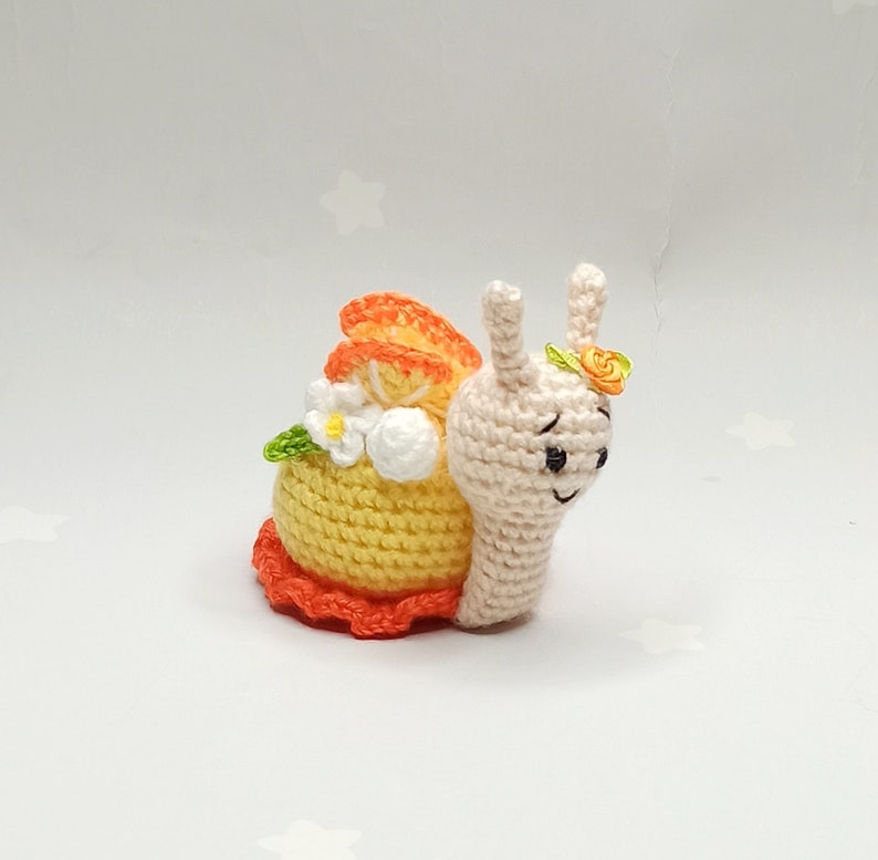 Snail crochet pattern. Pattern in English instant download, PDF crochet pattern, amigurumi cupcake , Crochet Snail Plush image 7