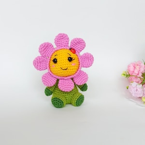 Crochet Flower Doll Pattern in English, Amigurumi Crochet Patterns PDF format, Doll Crochet Tutorial,