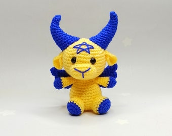 Baphomet Amigurumi Crochet Pattern, Kawaii Demon (PDF)