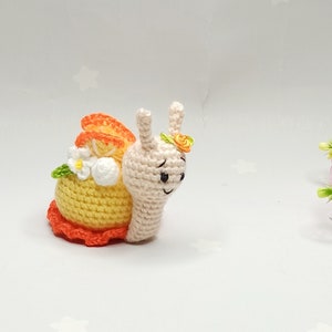 Snail crochet pattern. Pattern in English instant download, PDF crochet pattern, amigurumi cupcake , Crochet Snail Plush image 5