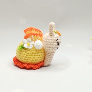 Snail crochet pattern. Pattern in English instant download, PDF crochet pattern, amigurumi cupcake , Crochet Snail Plush image 10