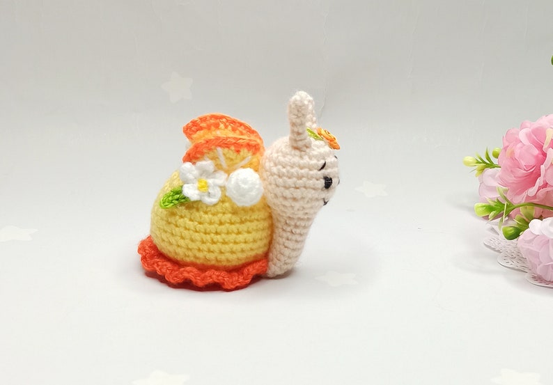 Snail crochet pattern. Pattern in English instant download, PDF crochet pattern, amigurumi cupcake , Crochet Snail Plush image 10