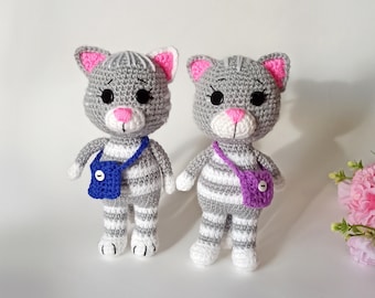 Amigurumi Tabby Cat Knitting Pattern, Beginner Friendly (PDF Pattern)