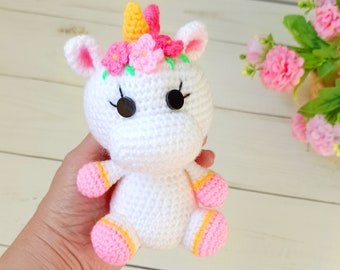 Crochet Amigurumi Pattern Instructions, crochet horse - unicorn patter, Horse PDF Crochet Pattern, amigurumi horse, cute pink unicorn