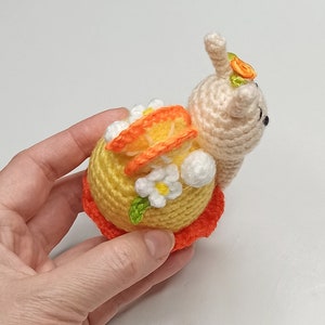 Snail crochet pattern. Pattern in English instant download, PDF crochet pattern, amigurumi cupcake , Crochet Snail Plush image 2