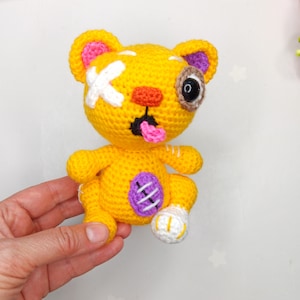 Crochet Yellow Monster, Fantasy Creature, Monster PDF ONLY PATTERN, Amigurumi Tutorial, Scary Amigurumi, Crochet Yellow Monster
