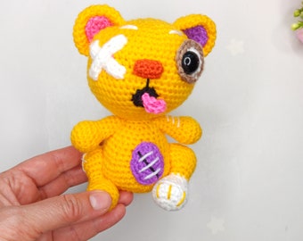 Crochet Yellow Monster Amigurumi Pattern, Fantasy Creature (PDF ONLY PATTERN)