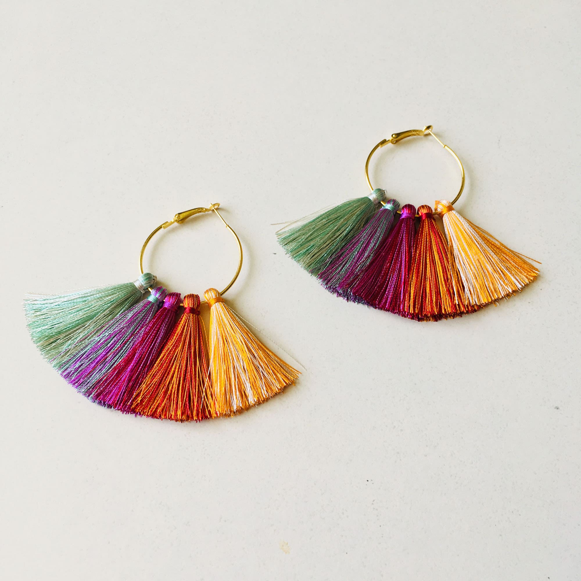 Rainbow Fringe Earrings