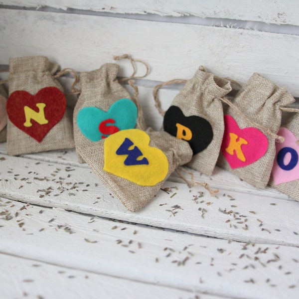 Mini jute gift bags/sachets