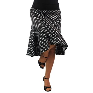 Black tango skirt milonga skirt LARKA in size L