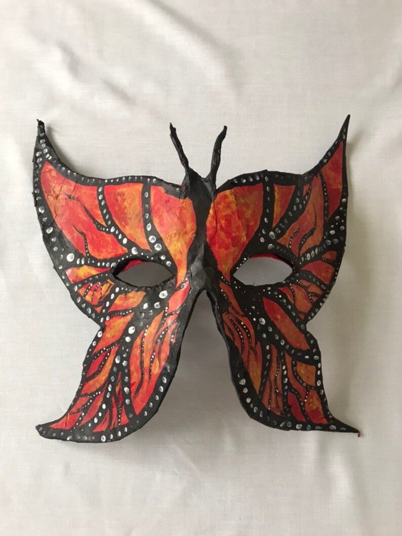 Queen Butterfly Masquerade Mask ~Festival ~Pride ~Ladies ~Mens ~summer ~costume ~cosplay ~mardi gras ~ spirit animal ~winged ~ fancy dress