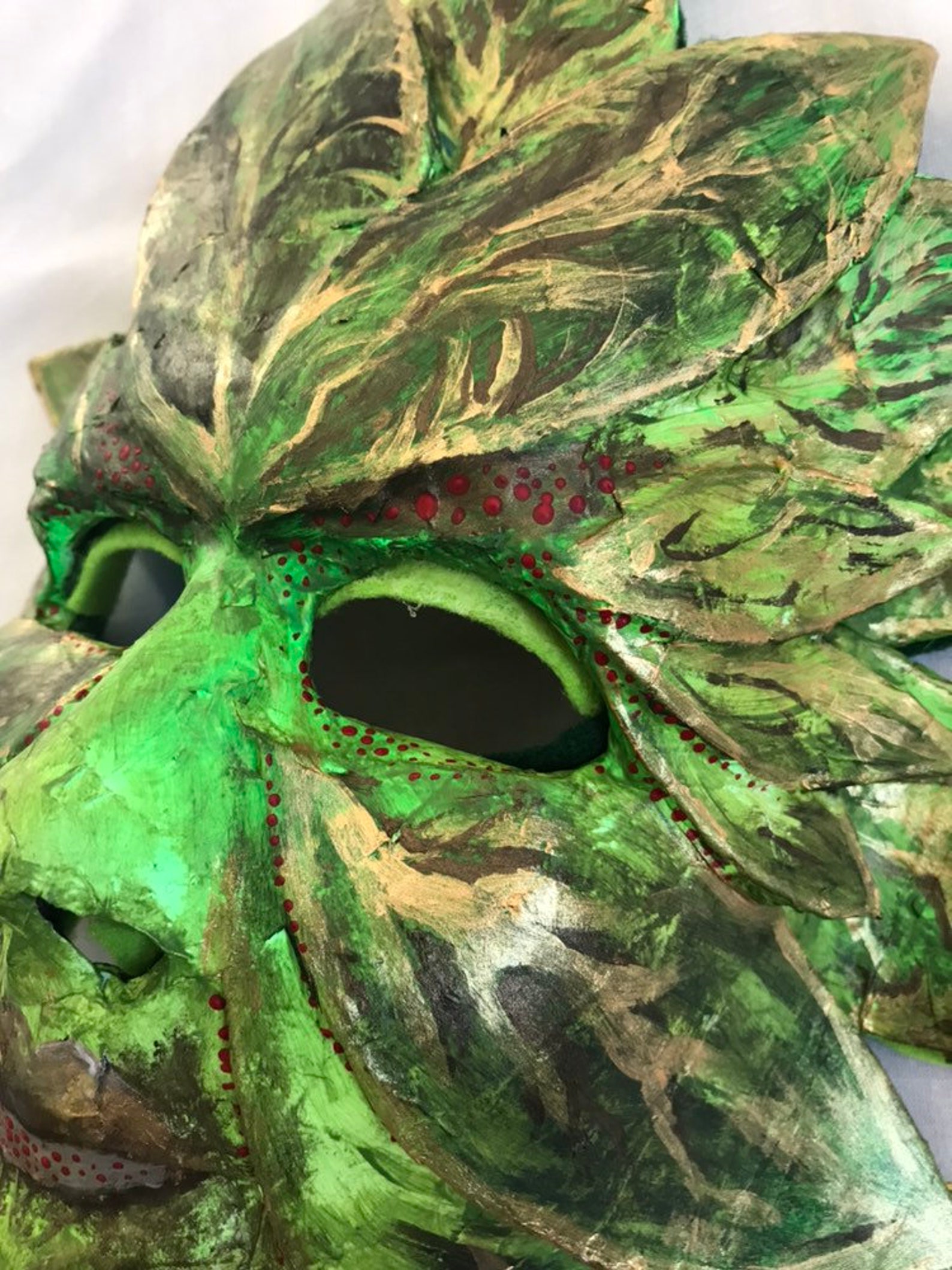 Green Man Pagan Woodland Mask Satyr Masquerade Festival Etsy