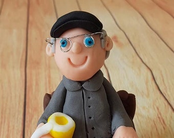 Person, people, Bespoke, handmade, edible,Birthday, retirement, cake decoration, cake topper