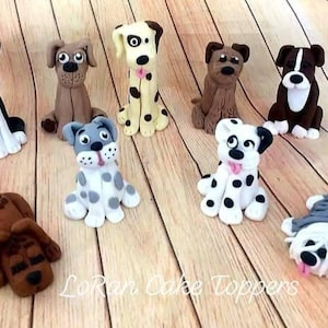 Handmade, edible, cake toppers, cake decoration, DOG birthday, woof image 1