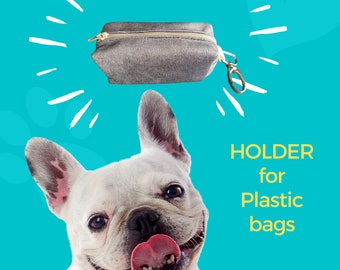 Holder for plastic bags - perfect gift for dog owner - poop bag holder