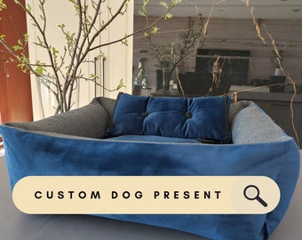 Luxus handgefertigtes Hundebett, tolles individuelles Geschenk für Hundebesitzer
