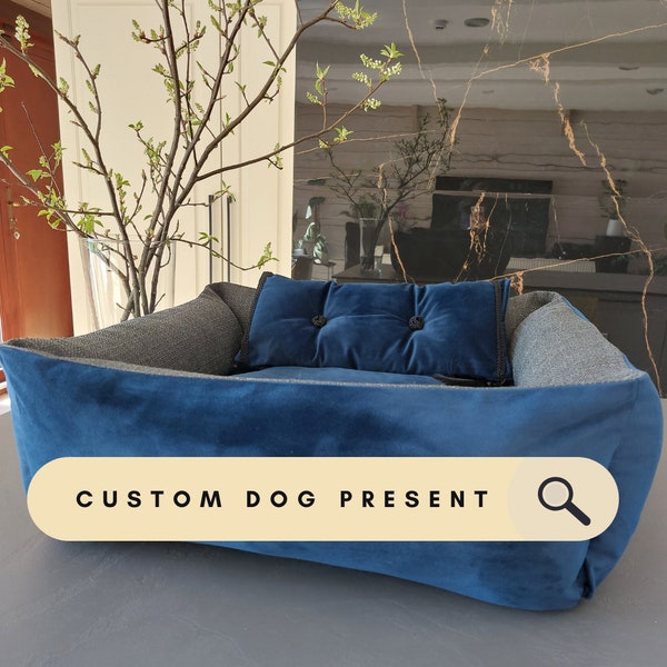 Luxury handmade dog bed, great custom gift for dog owner