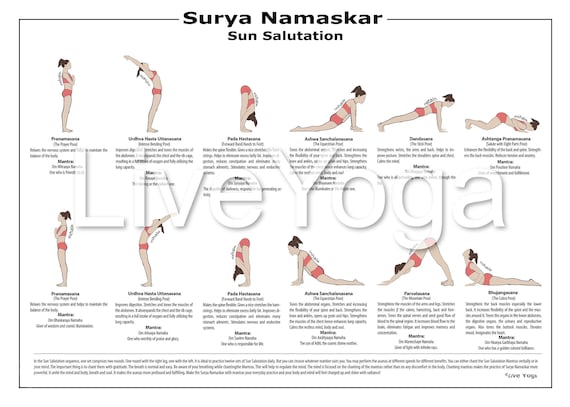 Yoga Sun Salutation - Etsy