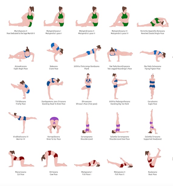 A3 Clasic Hatha-Yoga Poster Printable poster for teachers and