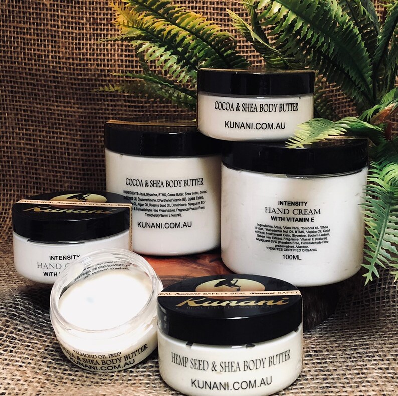 Body Butter Hemp Shea Butter Vitamin E Kunani Vegan Palm Etsy