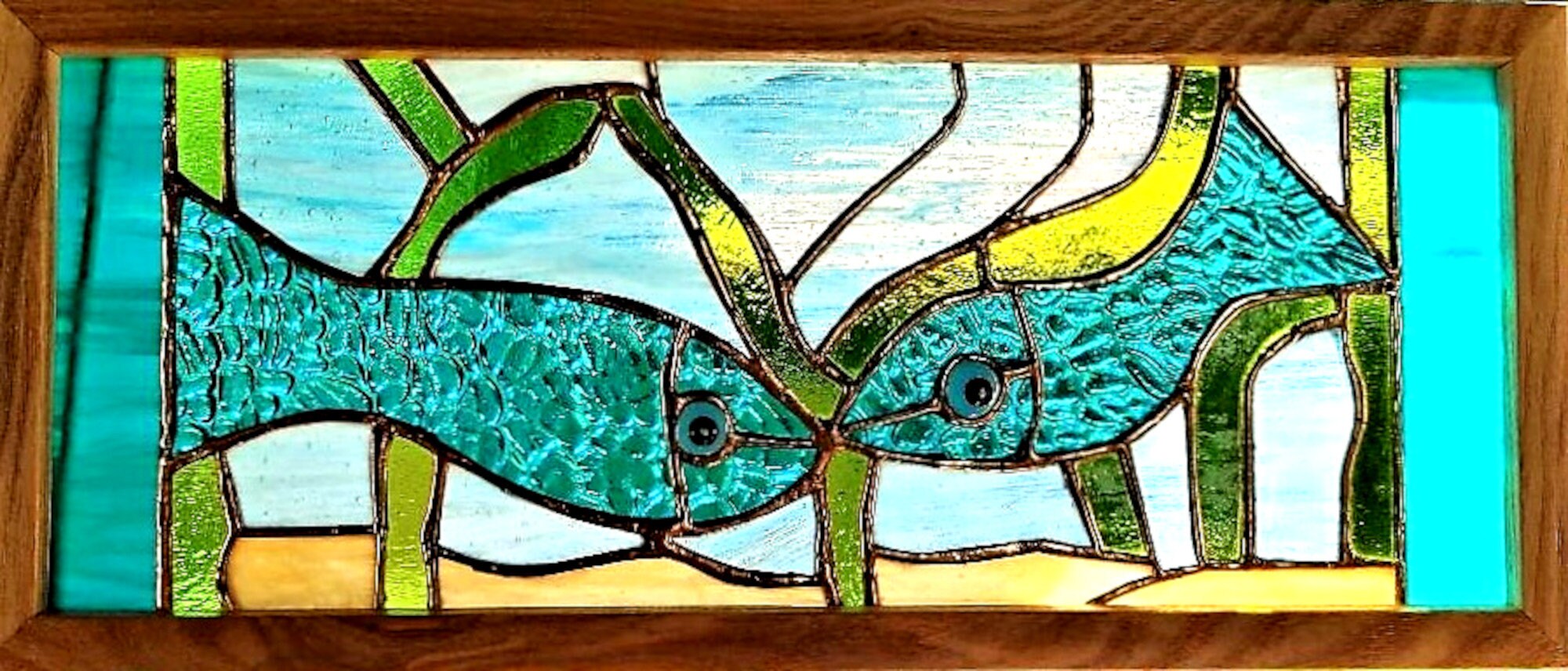 Stained Glass Fish Window Hanging Fish Glass Art Stained Etsy