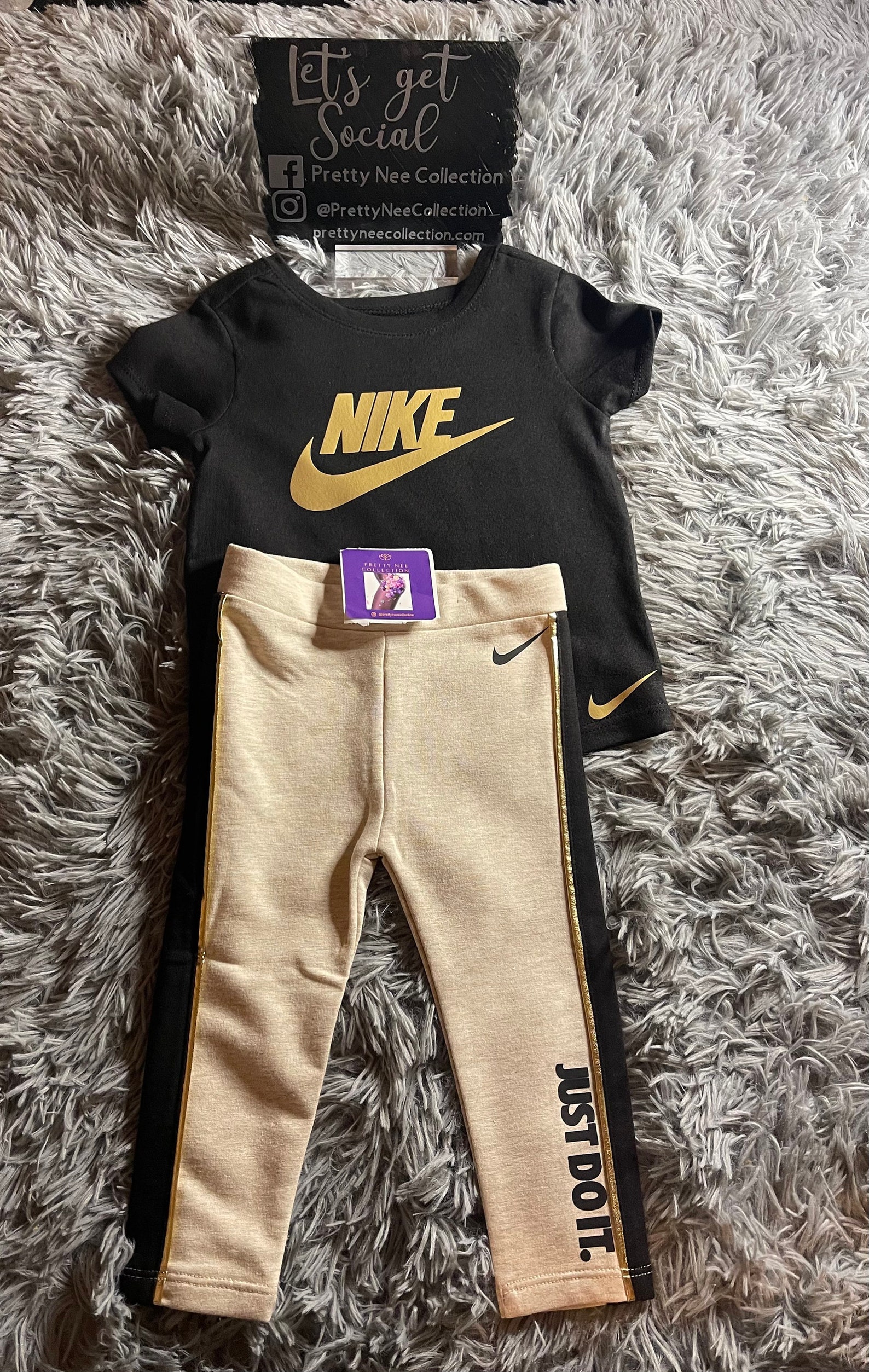 NIKE Inspired Toddler Girls Outfit NIKE Girls Leggings Etsy