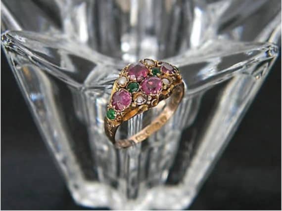 Antique Victorian! 9ct Gold Multi Gemstone Ring! A