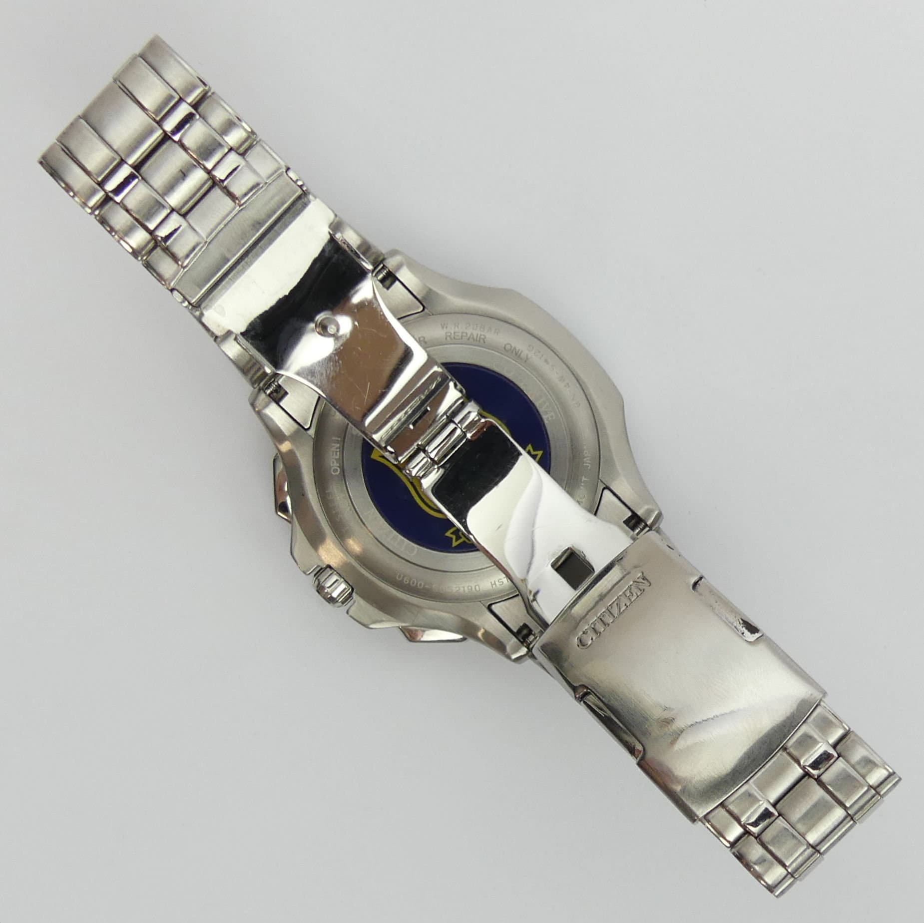 CITIZEN ECO-DRIVE Stainless A-T Alarm Skyhawk Blue Angels