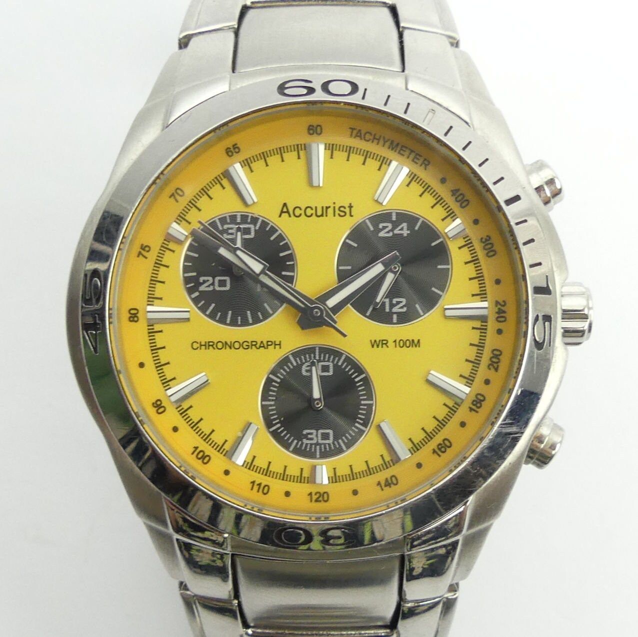 Accurist men's watches yellow face sale