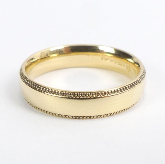 SOLID 18CT GOLD Wedding Ring Size T Birmingham 20… - image 5