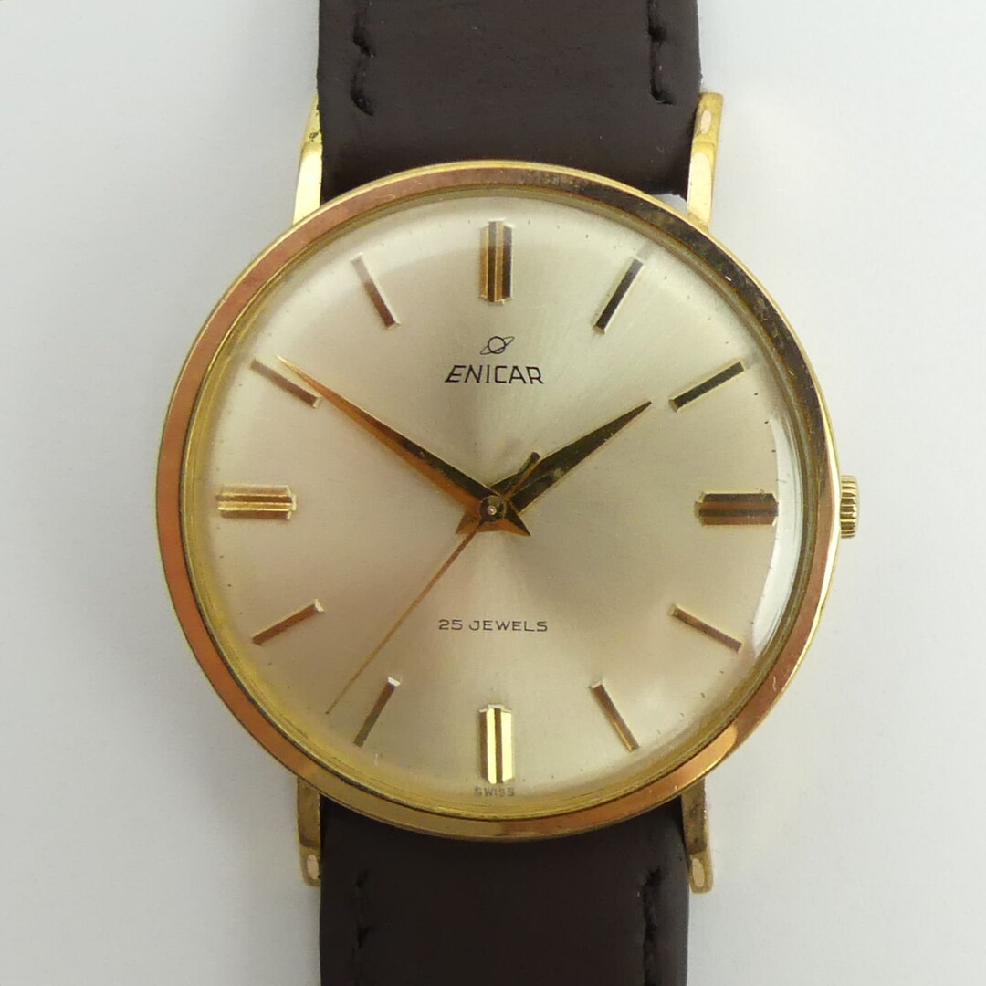 VINTAGE ENICAR ULTRASONIC 25 Jewel Manual Wind Watch in Good Etsy UK